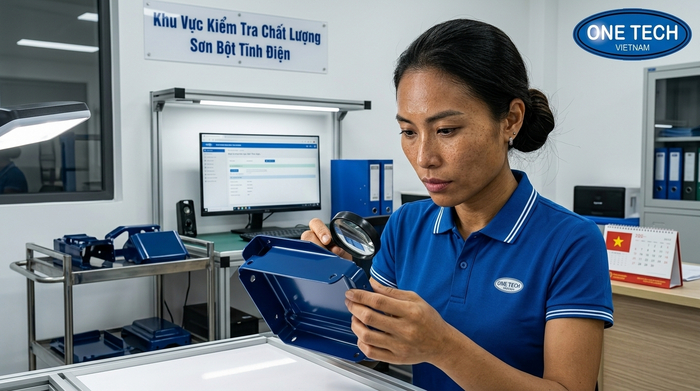 Kiểm tra chất lượng sơn tĩnh điện trước khi nhận hàng