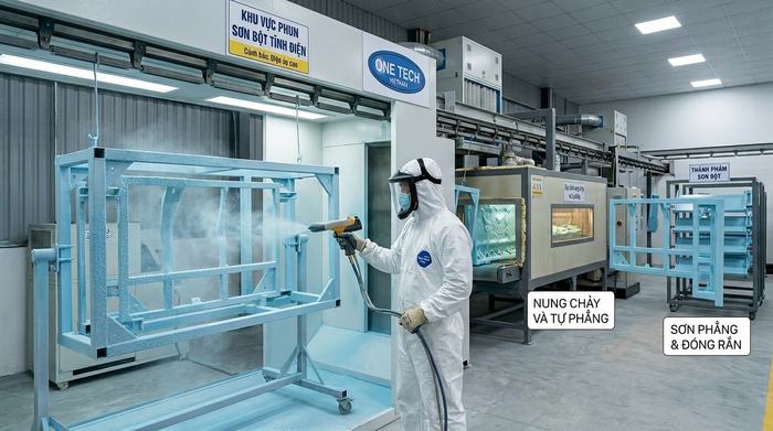 Quy trình sơn tĩnh điện Hà Tĩnh cho bề mặt kim loại