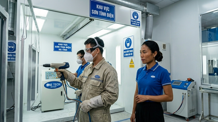 An toàn khi sơn tĩnh điện An toàn khi sơn tĩnh điện trong xưởng phun sơn bột
