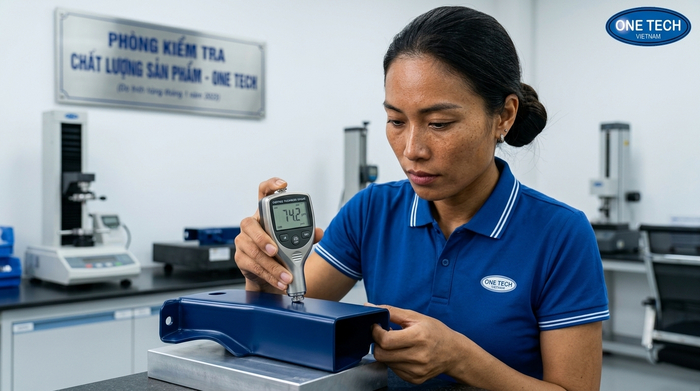 Độ dày lớp phủ sơn tĩnh điện Đo độ dày lớp phủ sơn tĩnh điện bằng thiết bị chuyên dụng