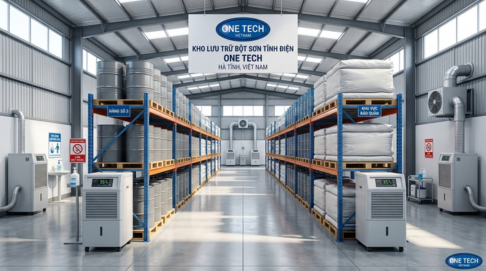Kho bảo quản sơn tĩnh điện tại Hà Tĩnh cần khô ráo và thông thoáng