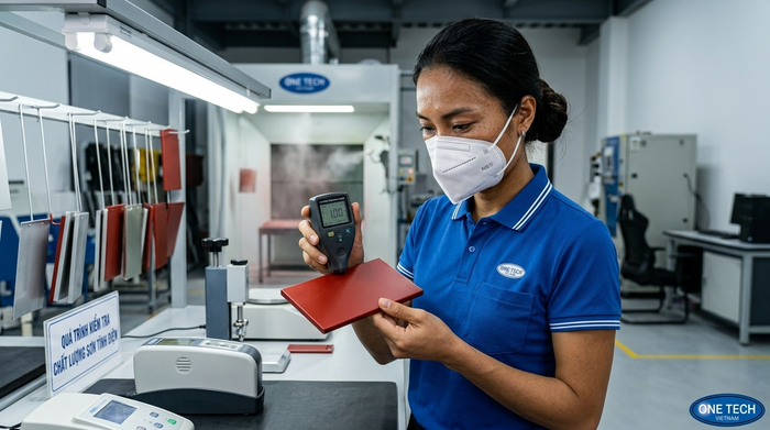 Kiểm tra chất lượng sơn tĩnh điện trước khi phun hàng loạt
