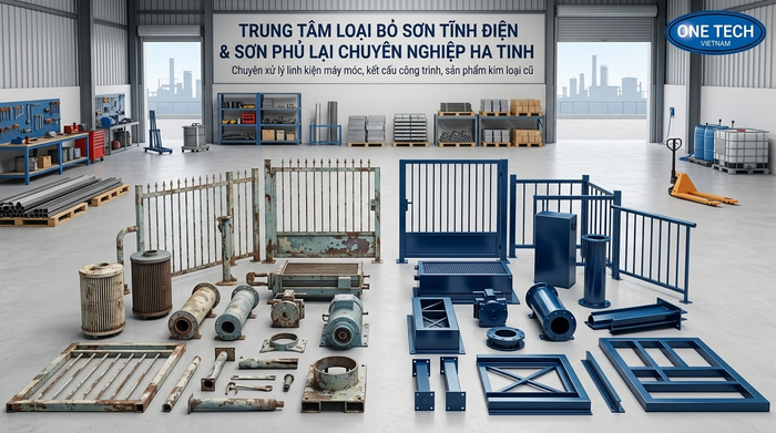 Tẩy sơn tĩnh điện tại Hà Tĩnh cho sản xuất và bảo trì Nhu cầu tẩy sơn tĩnh điện tại Hà Tĩnh cho cơ khí và kết cấu kim loại