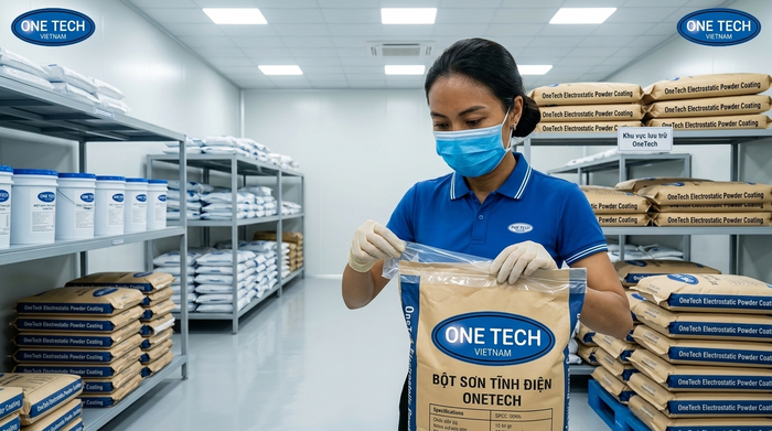Quy trình bảo quản bột sơn tĩnh điện từ nhận hàng đến sử dụng
