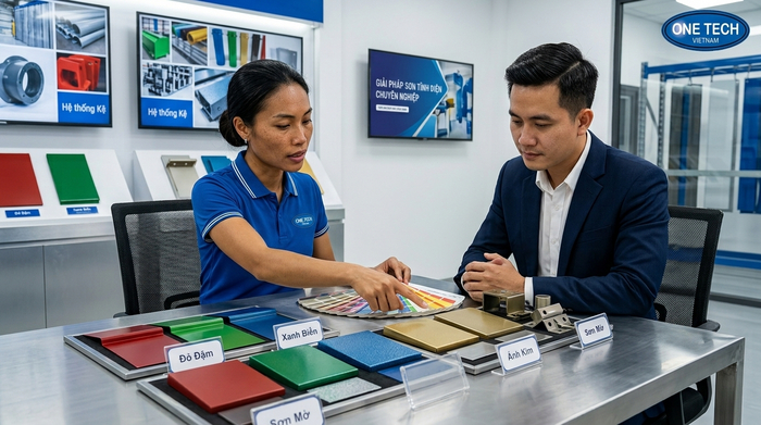 Tư vấn lựa chọn màu sơn tĩnh điện phù hợp cho sản phẩm kim loại tại Hà Tĩnh