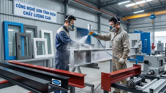 Ứng dụng bột sơn tĩnh điện trong công nghiệp Hà Tĩnh Ứng dụng phủ bột tĩnh điện trong cơ khí nhà xưởng và công trình tại Hà Tĩnh