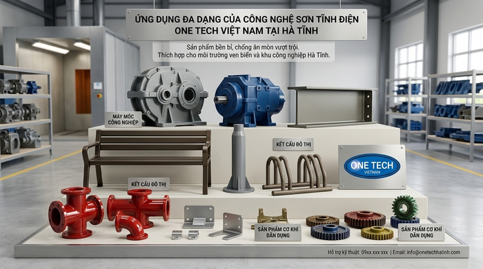 Ứng dụng sơn tĩnh điện công nghiệp tại Hà Tĩnh
