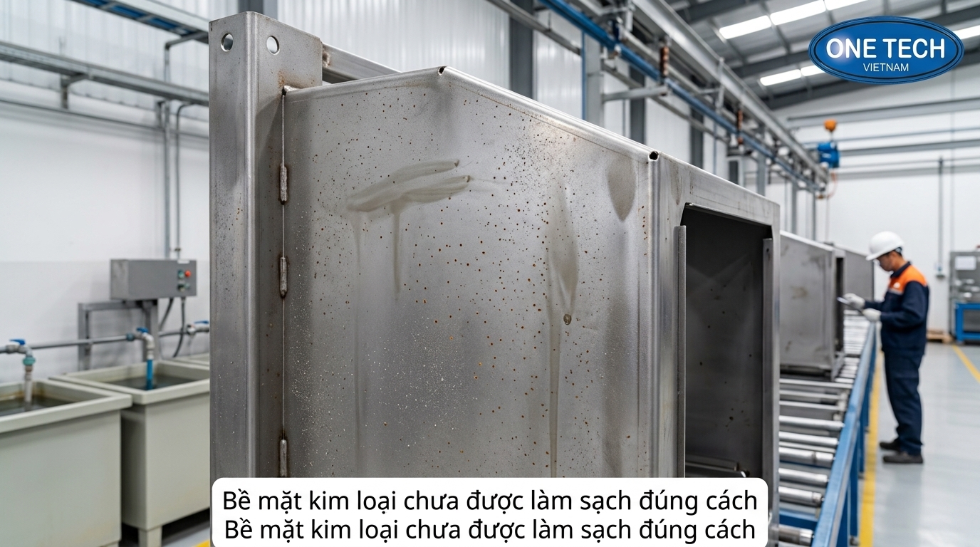 Làm sạch bề mặt trước khi sơn tĩnh điện Xử lý bề mặt kim loại trước khi sơn tĩnh điện tại Hà Tĩnh