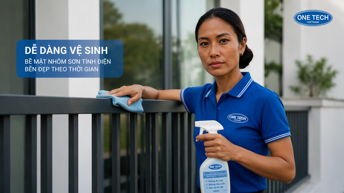 Vệ sinh và bảo dưỡng nhôm sơn tĩnh điện ngoài trời đúng cách