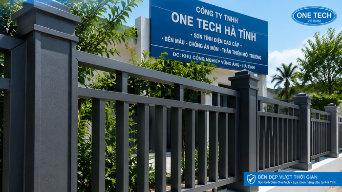 Bề mặt nhôm sơn tĩnh điện ngoài trời tại Hà Tĩnh sau khi hoàn thiện